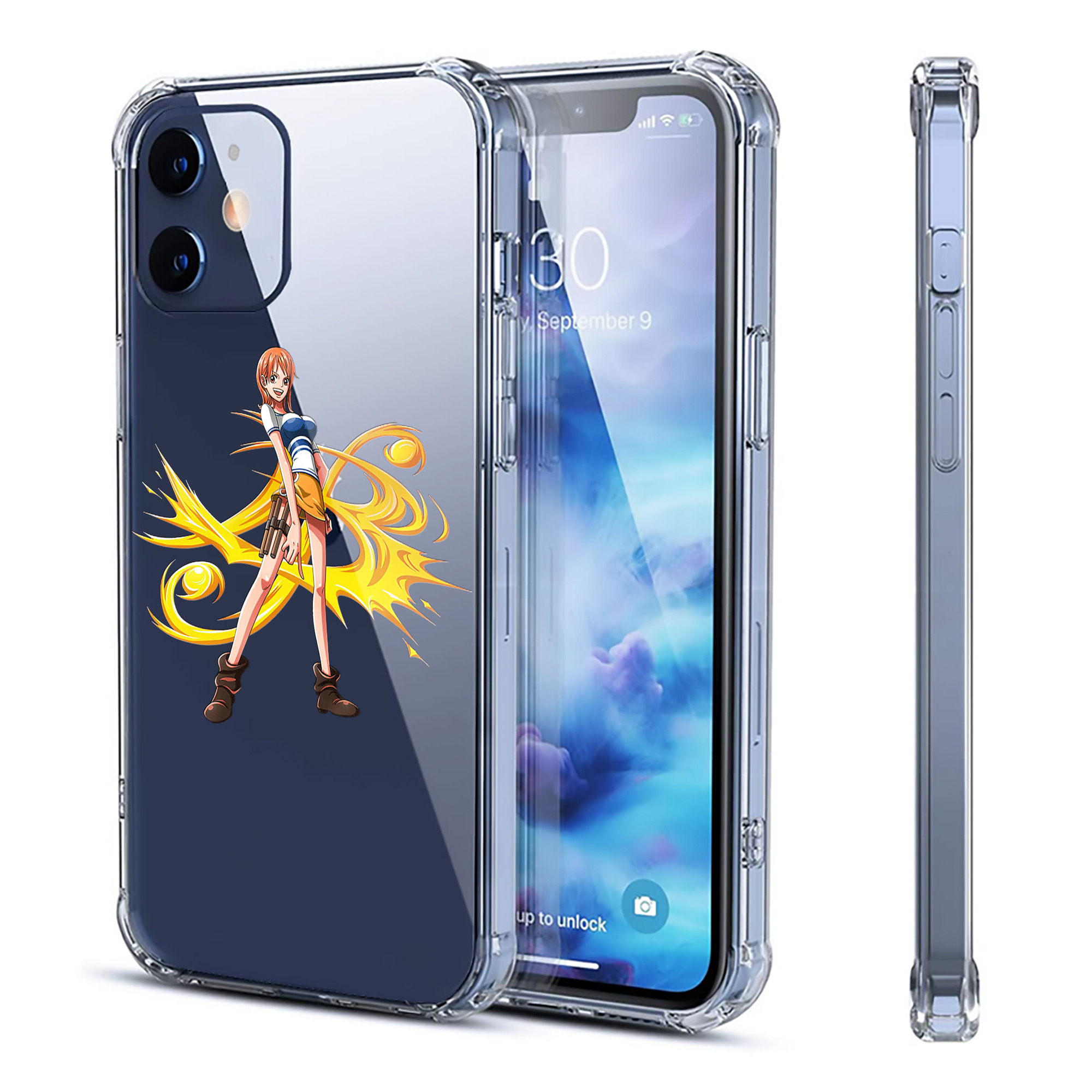 （画像用） ワンピース ナミ ONE PIECE Nami 【iPhone 12シリーズ対応】透明スマホケース（クリアソフトケース）